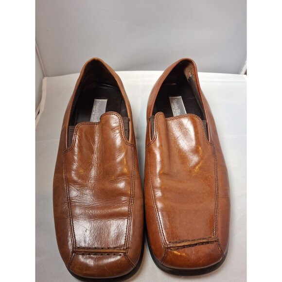 STANLEY BLACKER Men\'s Leather Loafers Brown Slip-On Made in Italy Size 10 M main image 7
